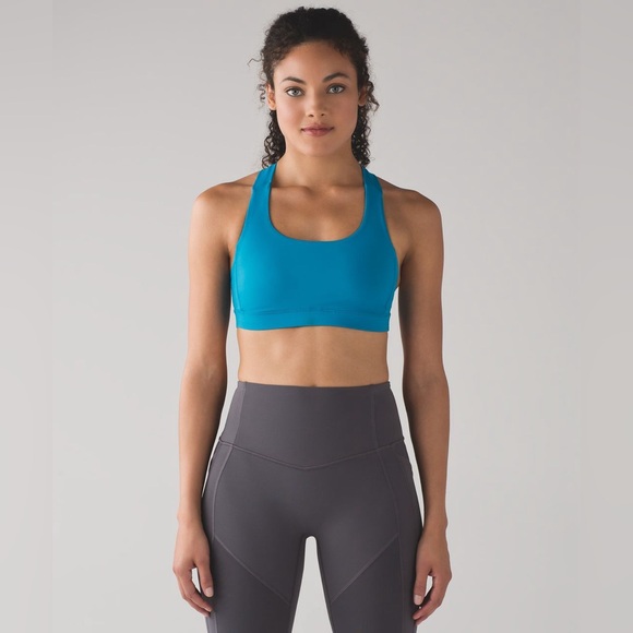 lululemon athletica Other - Women’s Lululemon Athletica Fast Lane Indian Ocean Blue Racerback Sports Bra 6